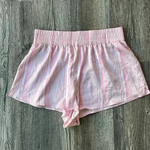 Victoria’s Secret Shorts Pink Striped Boxer Pajama Shorts Size Medium